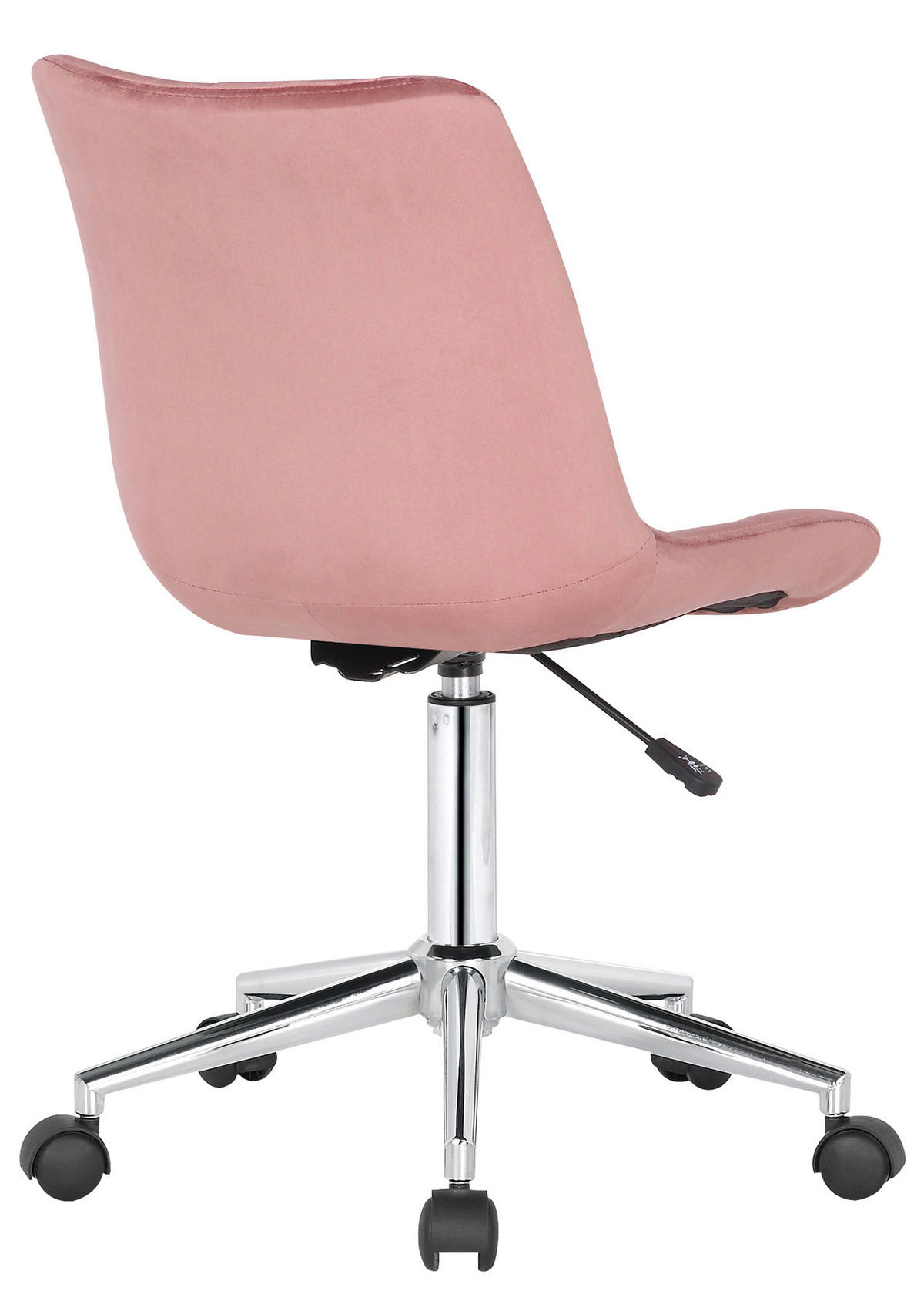 DREHSTUHL Samt pink - Chromfarben/Pink, Textil/Metall (46/81/62cm) - CLP