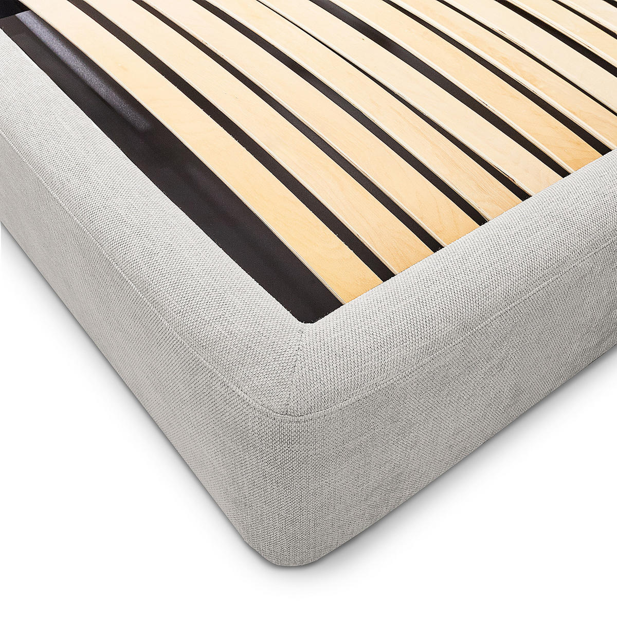 POLSTERBETT - Hellgrau, Textil (160/200cm) - home24