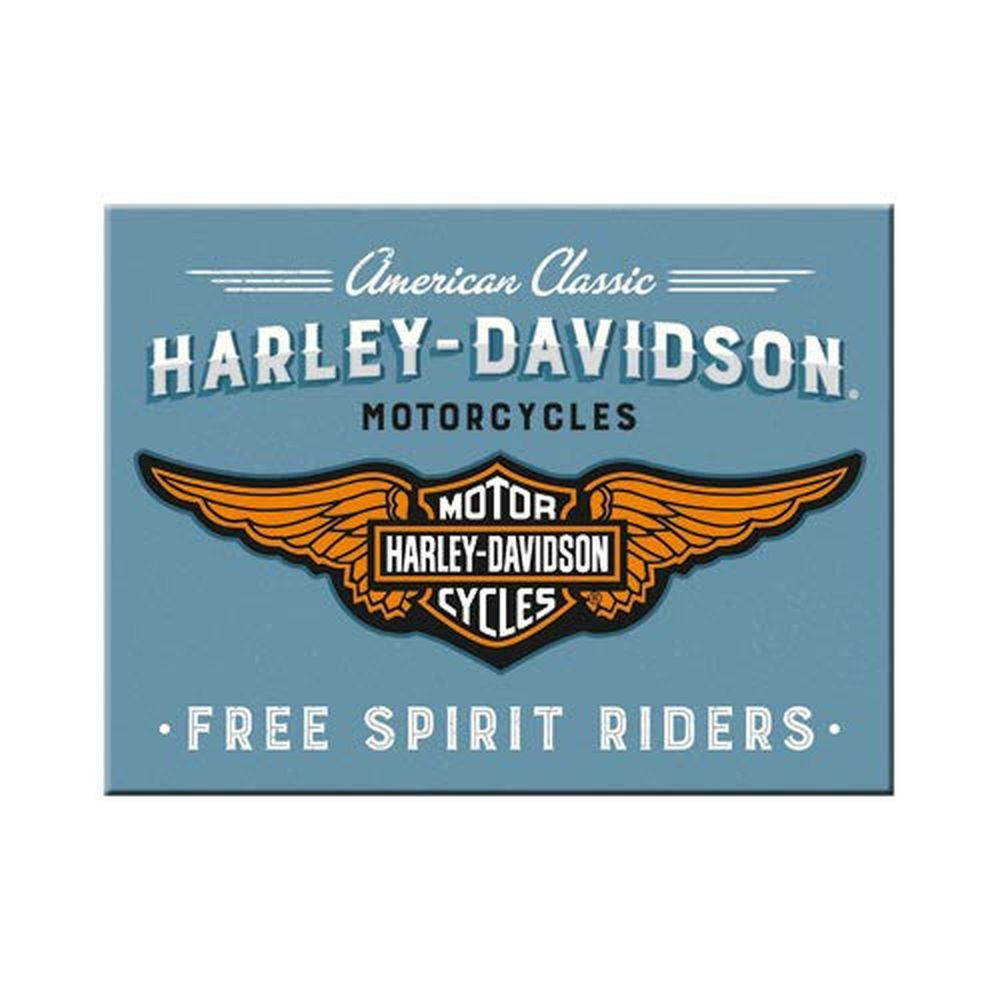MAGNET 6/8 cm Harley-Davidson Logo Blue - Multicolor, Metall (6/8/0.1cm) - Nostalgic-Art