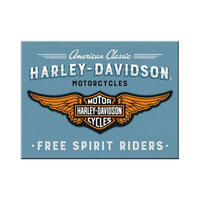 MAGNET 6/8 cm Harley-Davidson Logo Blue - Multicolor, Metall (6/8/0.1cm) - Nostalgic-Art