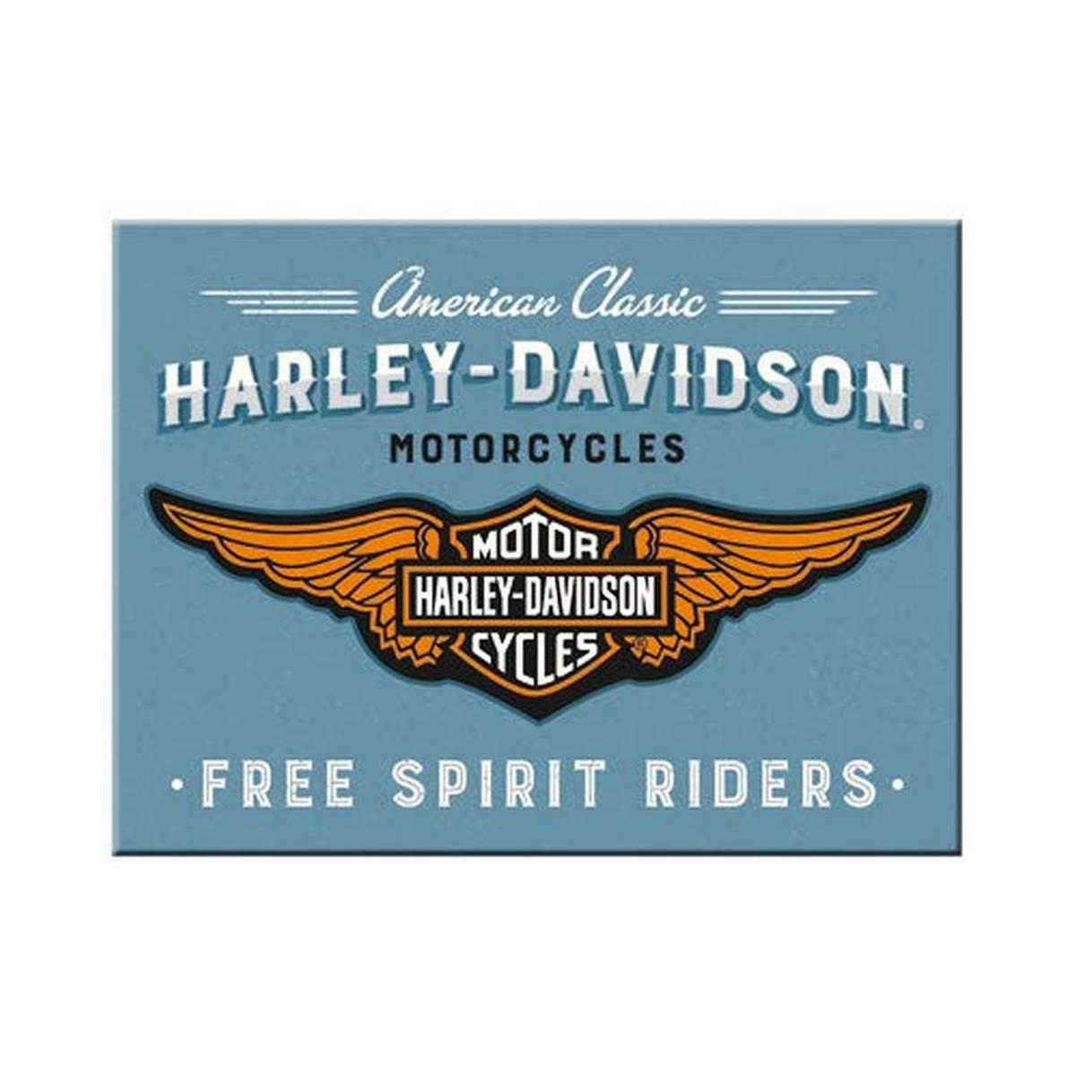 MAGNET 6/8 cm Harley-Davidson Logo Blue - Multicolor, Metall (6/8/0.1cm) - Nostalgic-Art