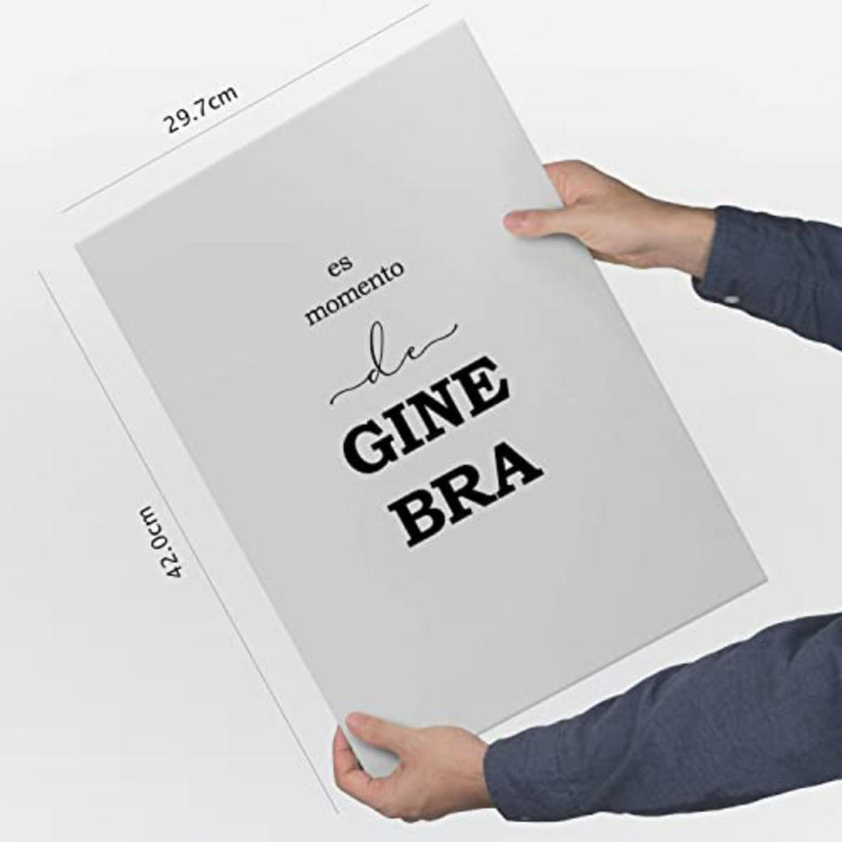 POSTER Set mit 4 Gin TypografieStil A3 Rahmenlos - Klar, Papier (29.7/3cm) - Nacnic