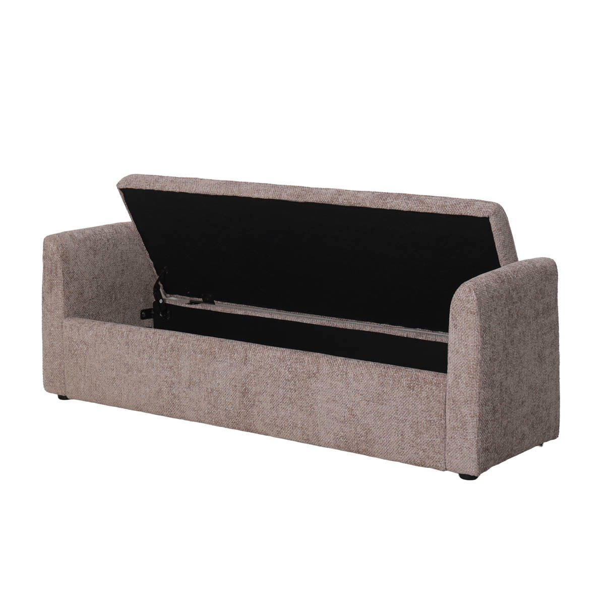 AUFBEWAHRUNGSBANK taupe Stoff 151x45x50 cm - Calvin - Taupe, Textil (151/50/45cm) - Giga Meubel