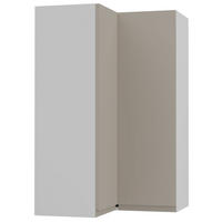 ECKHÄNGESCHRANK Avellino W14/60 Weiß / Cashmere Acryl Matt 60 / 60 / 96cm - Beige/Weiß, Holz/Holzwerkstoff (60/96/60cm) - Feldmann-Wohnen