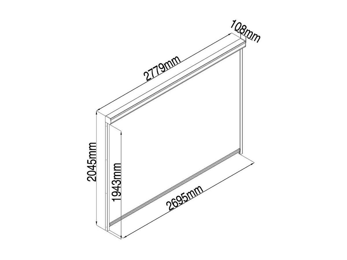 SEITENMARKISE ausziehbar für bioklimatisches Terrassendach - 2,78 x 2,05 m - VIADANA - Anthrazit, Textil (269.5/204.5/10.8cm) - Vente-Unique