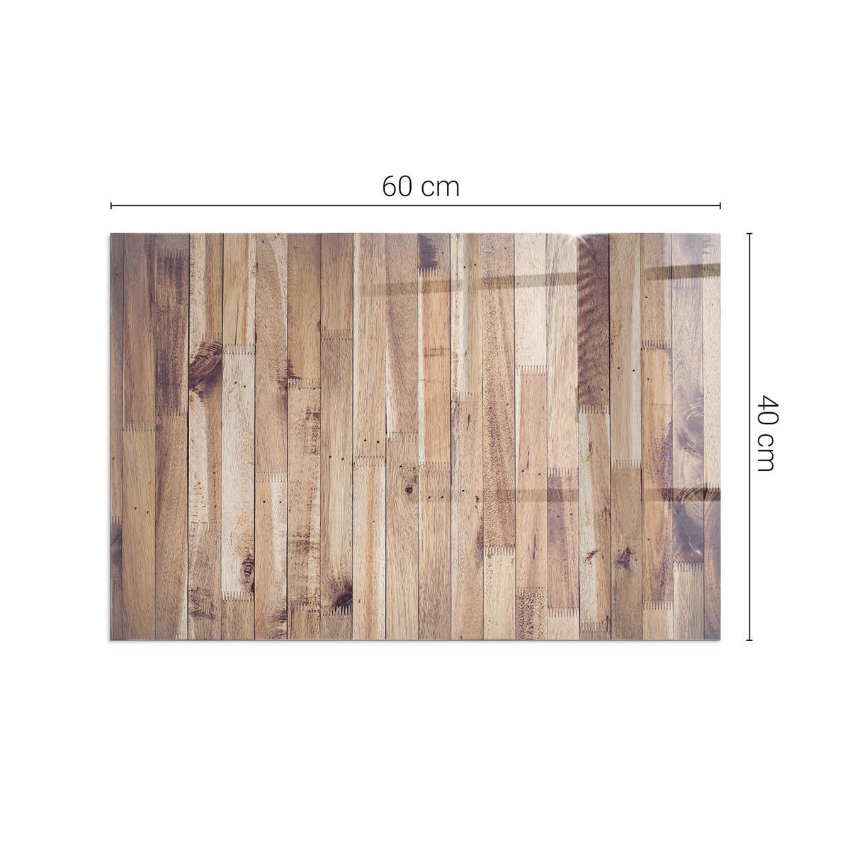 GLASPLATTE für Kamin 60x40 cm Braun - Braun, Glas (60/40/0.4cm) - ArtPrintCave