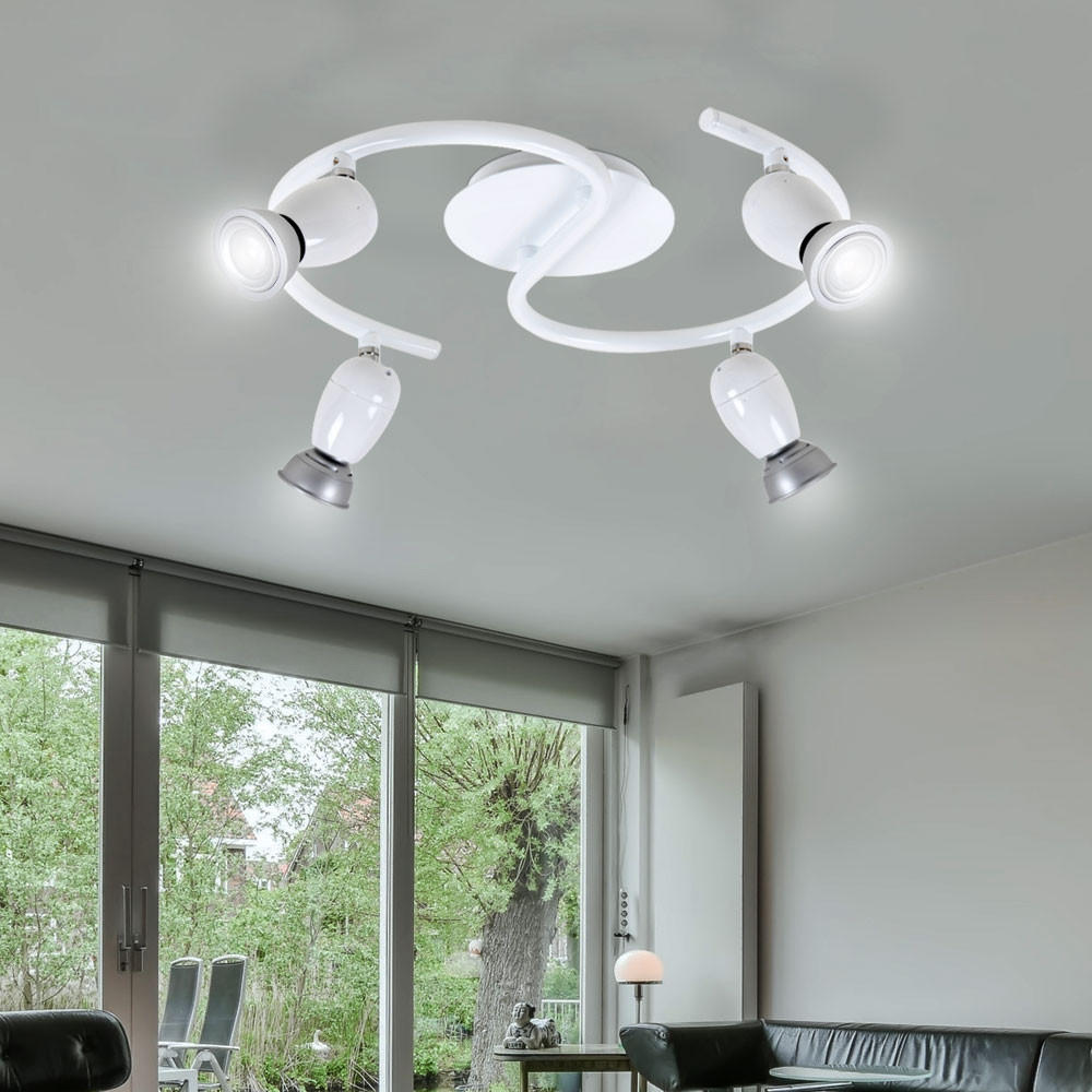 Thumbnail - Led, Weiß, Metall, 38.3x9.5x38.3 cm, Lampen & Leuchten, LED Beleuchtung, LED-Deckenleuchten