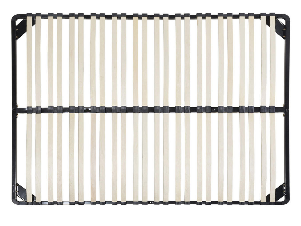 FREISTEHENDER LATTENROST 140x200 cm Schwarz Combourg - Schwarz, Metall (140/21/197cm) - Beliani
