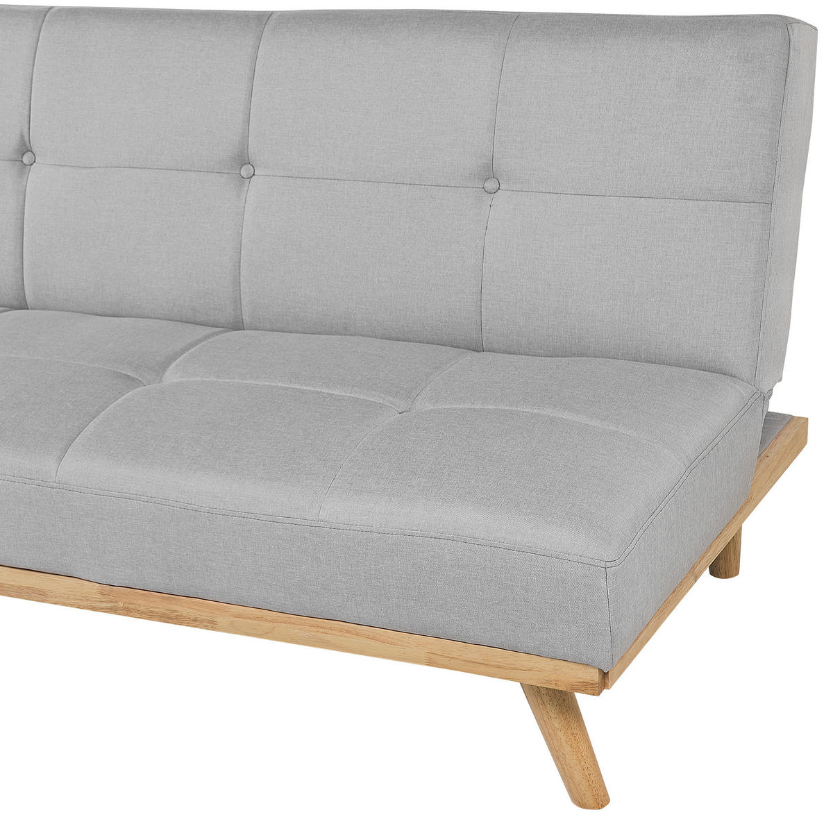 3-SITZER-SCHLAFSOFA Polyester Grau Froya - Hellgrau, Textil (183/80/80cm) - Beliani
