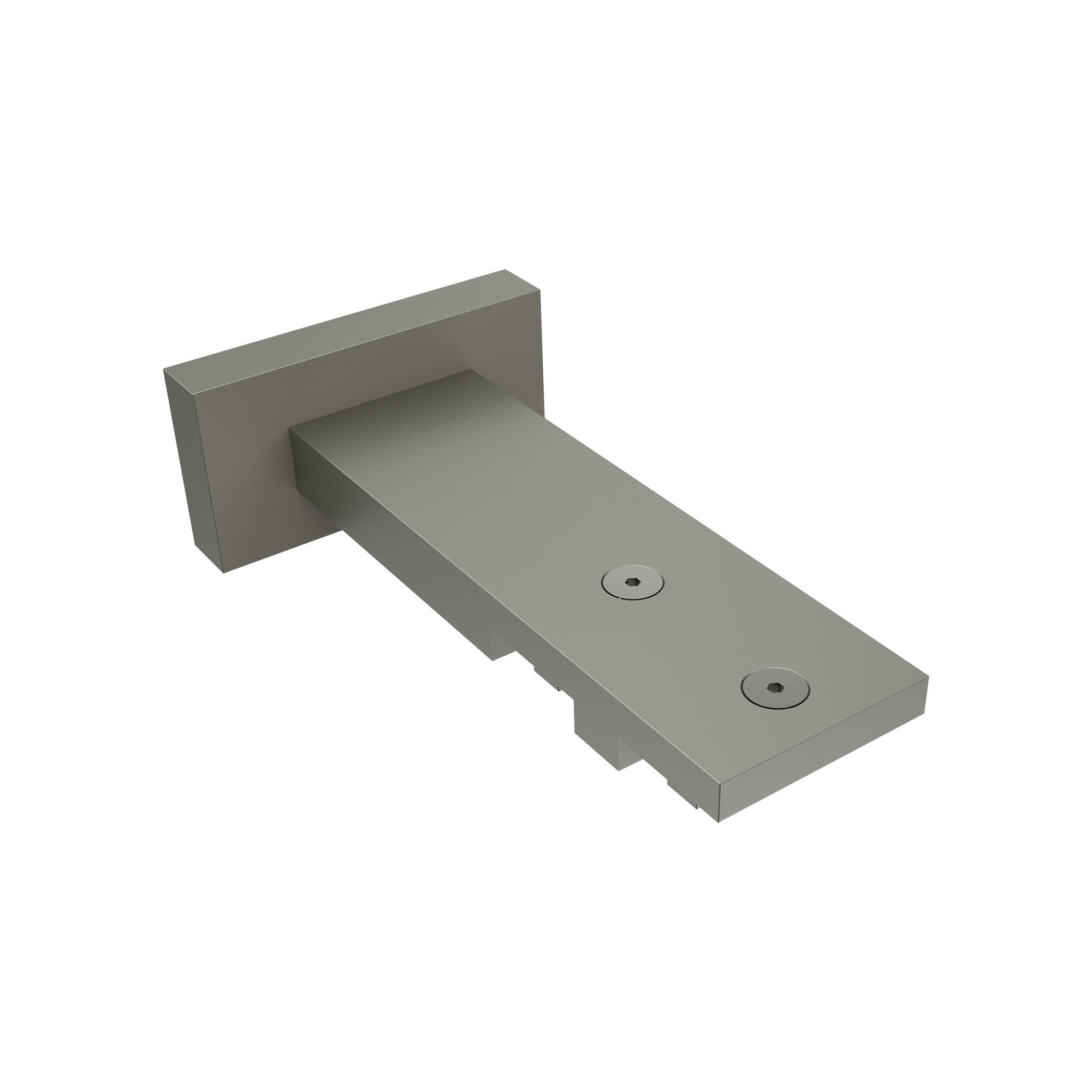 TRÄGER FÜR GARDINENSTANGEN INNENLAUF 20x20 mm, Quadline 2-läufig, Satin-Silber - Silberfarben, Metall (12.1/3.2/6.6cm) - INTERDECO