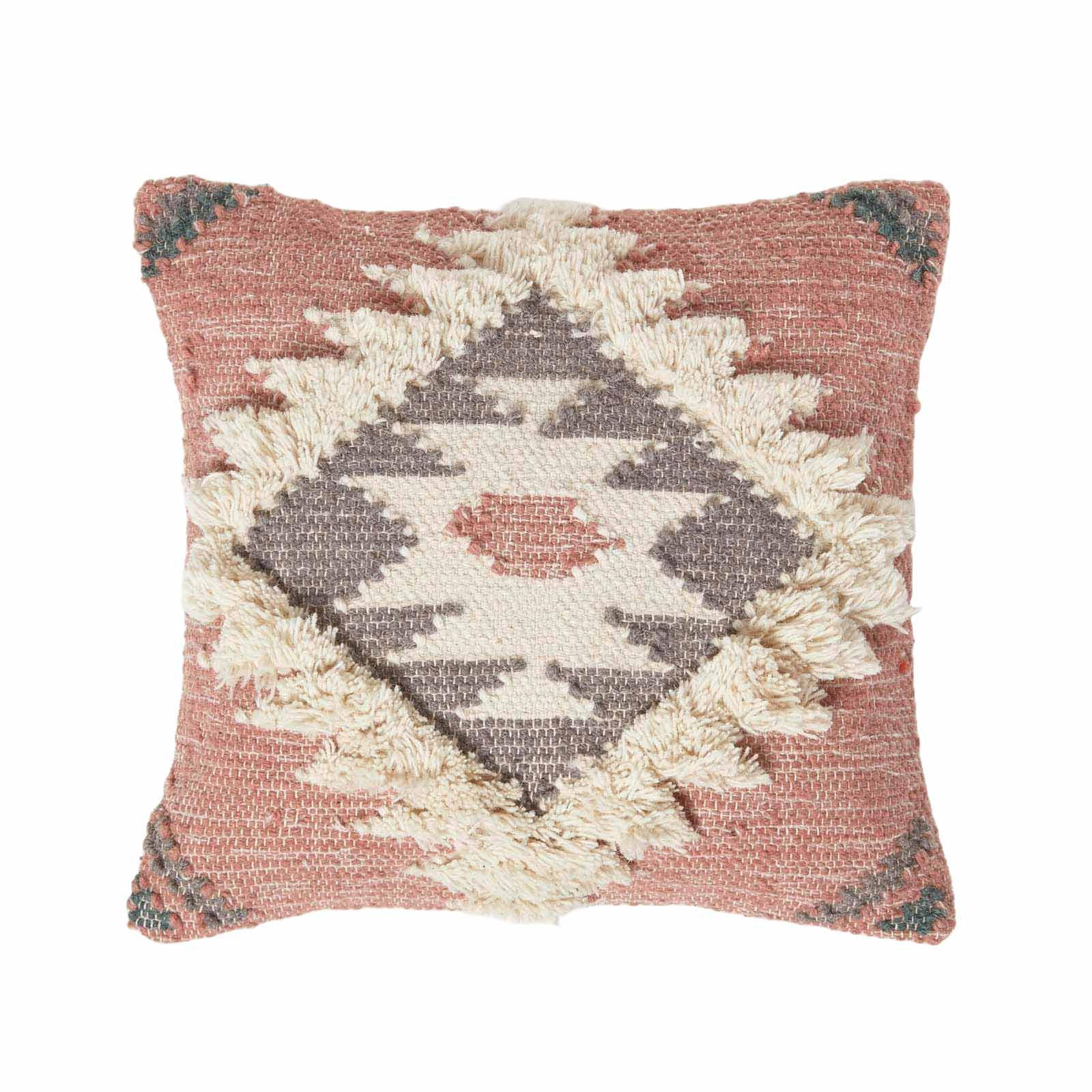 KELIM-KISSEN Pali 45/45 cm - Rosa, Textil (45/45cm) - Homescapes