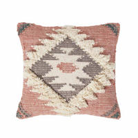 KELIM-KISSEN Pali 45/45 cm - Rosa, Textil (45/45cm) - Homescapes