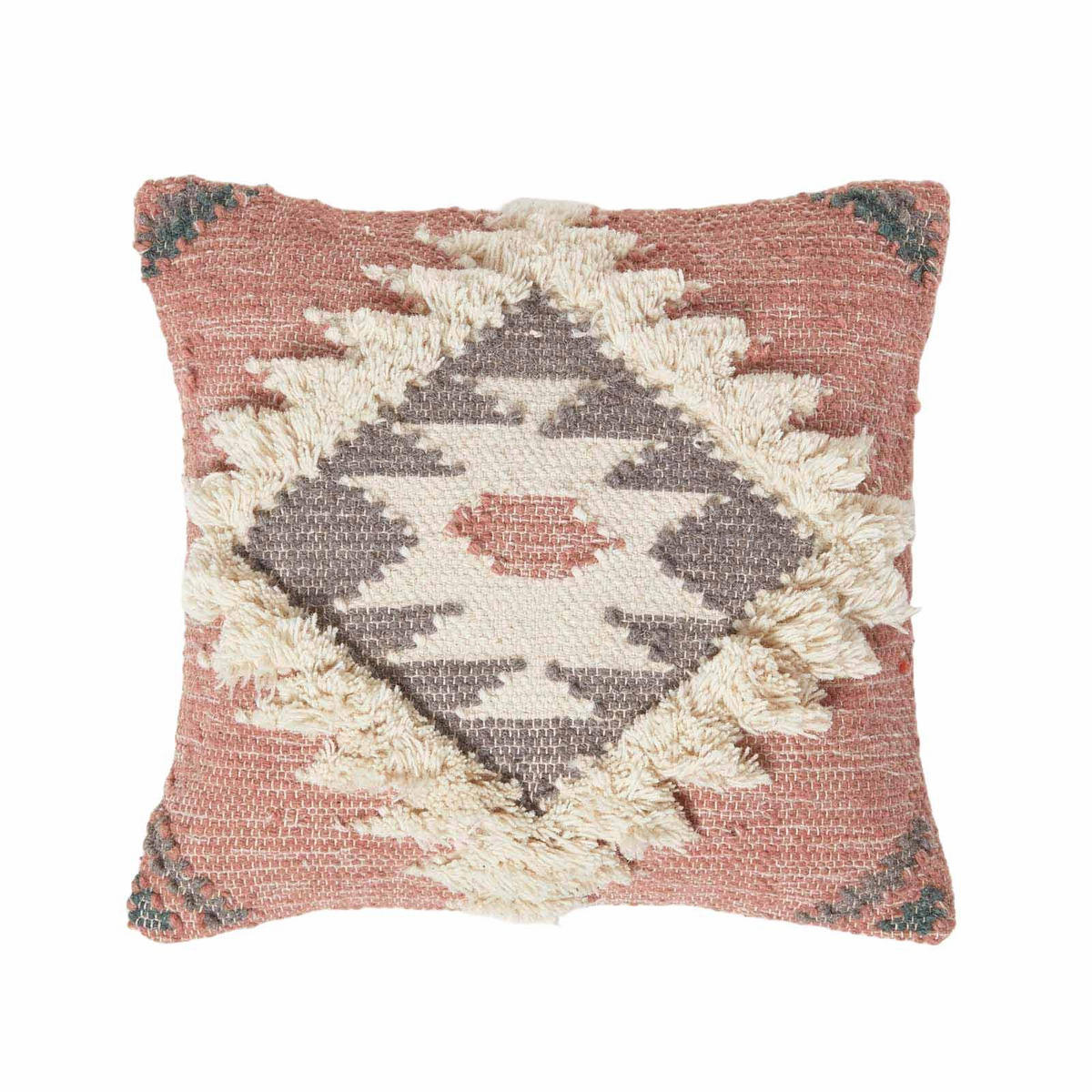 KELIM-KISSEN Pali 45/45 cm - Rosa, Textil (45/45cm) - Homescapes