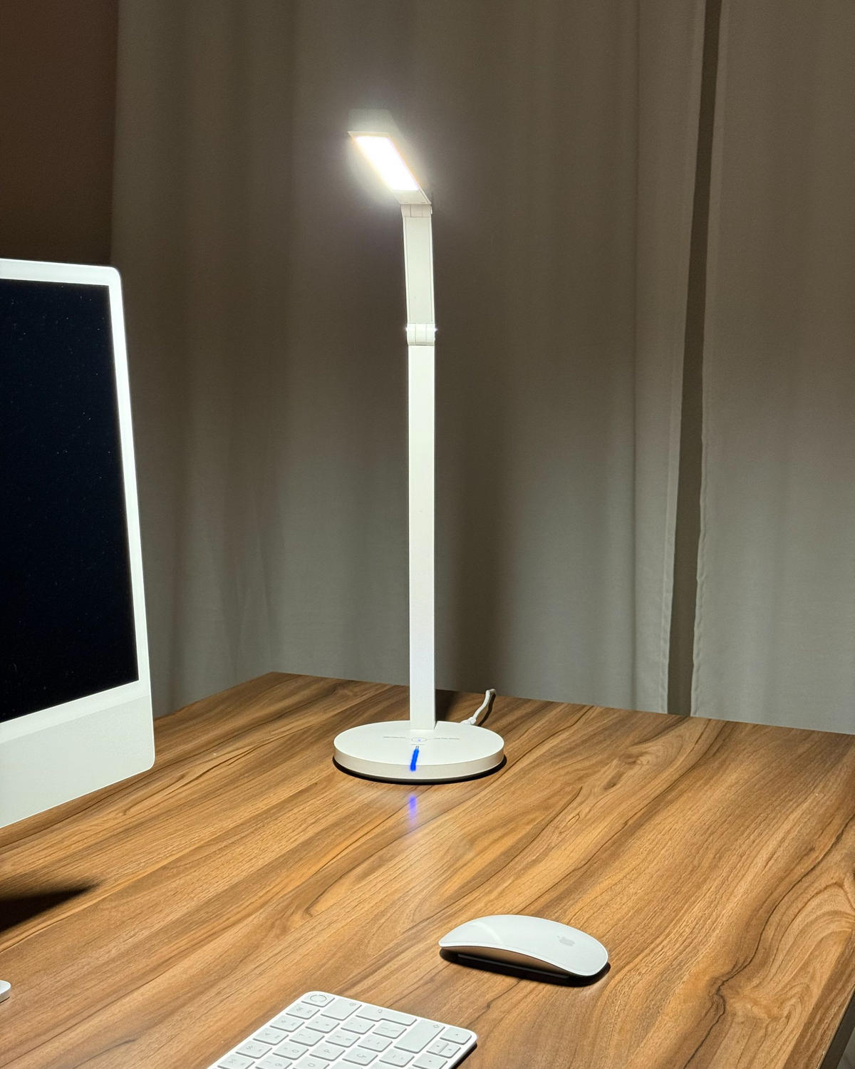 SCHREIBTISCHLAMPE Dorado 17/32/48 cm - Weiß, Kunststoff (17/32/48cm) - Beliani