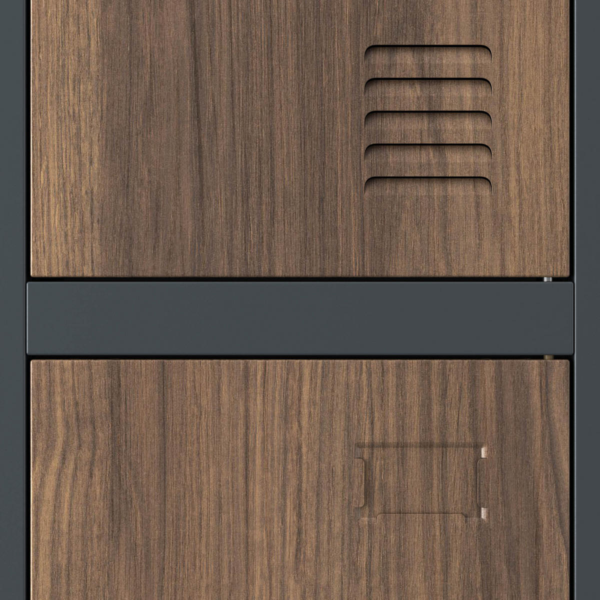 ARBEITSSCHUTZ-KLEIDERSCHRANK IGOR 1 Plus 185 × 32 × 45 cm - Nussbaumfarben, Metall (32/185/45cm) - Jan Nowak