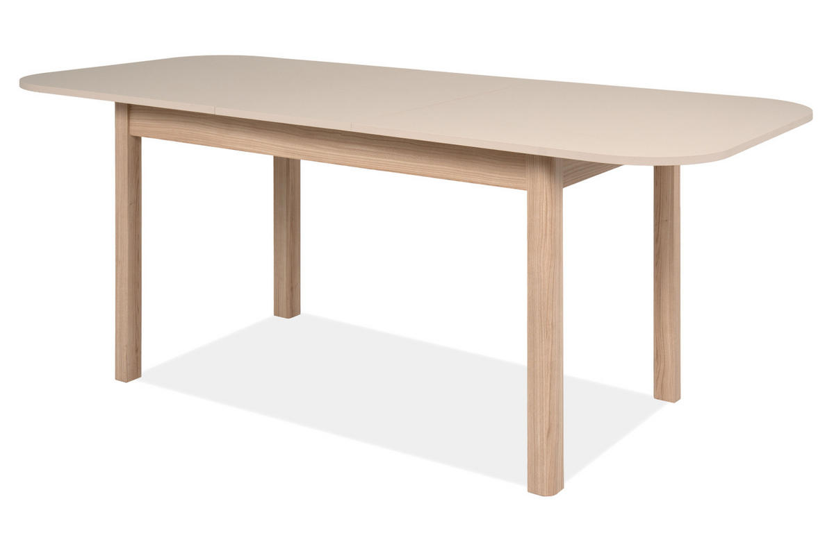 ESSTISCH samt, Riva Eiche 160/200 cm, Küchentisch ausziehbar - Eichefarben/Beige, Holzwerkstoff (90/160/76cm) - Furn.Design