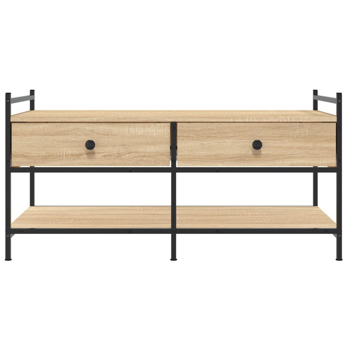 COUCHTISCH Sonoma-Eiche 99x50x50 cm Holzwerkstoff - Braun, Holzwerkstoff (50/99/50cm) - furnicato