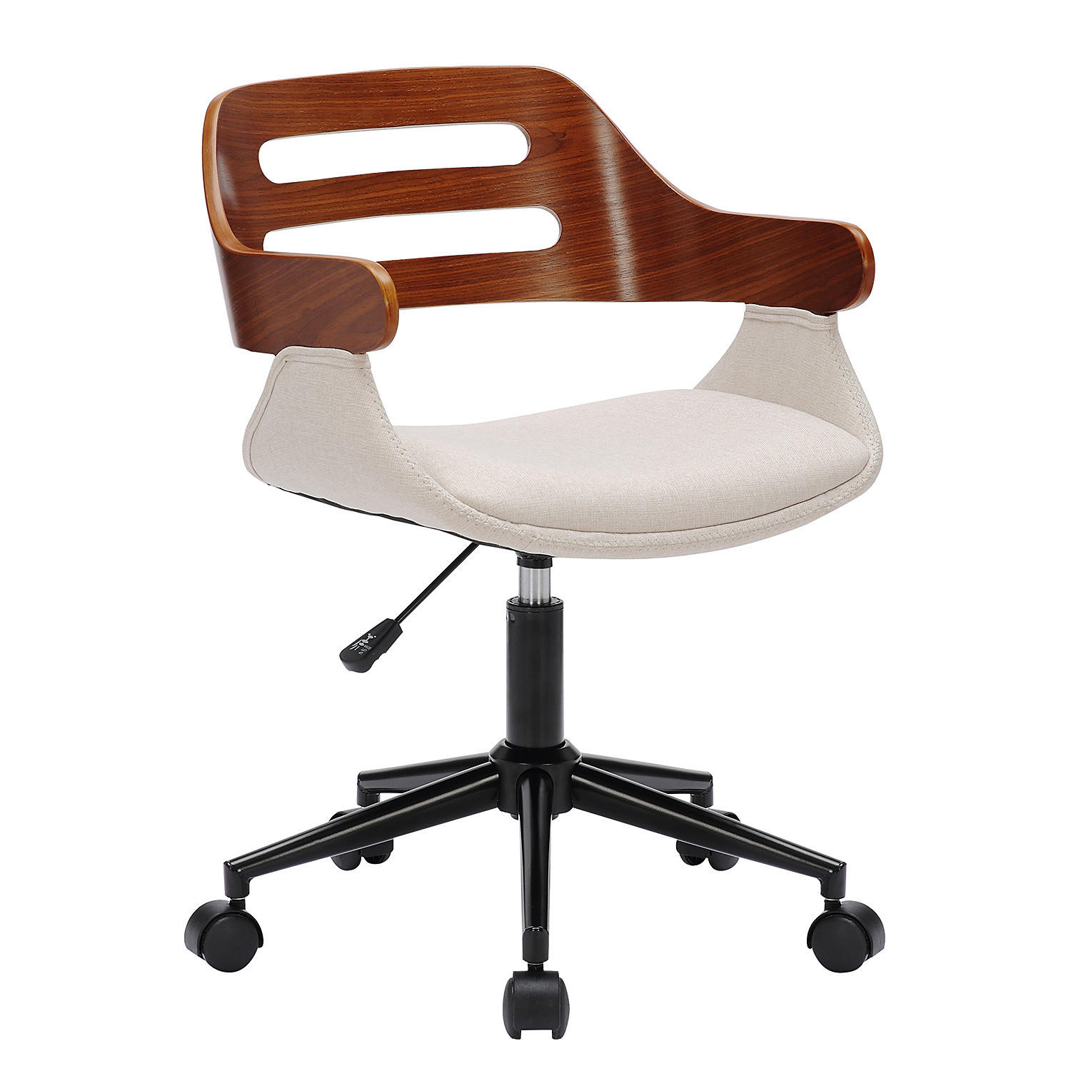 BÜRODREHSTUHL - Beige - Beige, Holzwerkstoff/Kunststoff (49/74/53cm) - home24