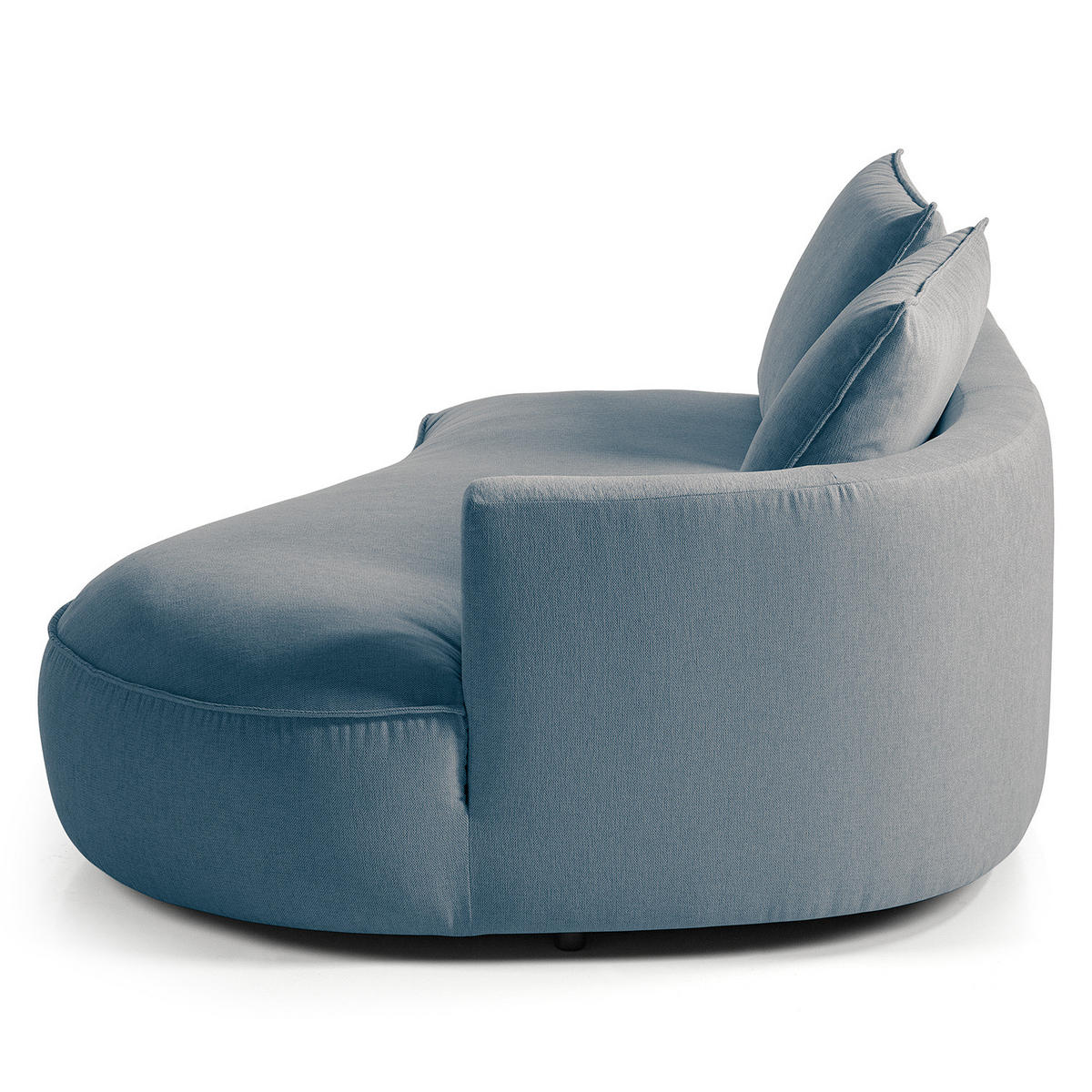 OTTOMANE - modular - Blau/Schwarz, Kunststoff/Textil (196/82/146cm) - home24
