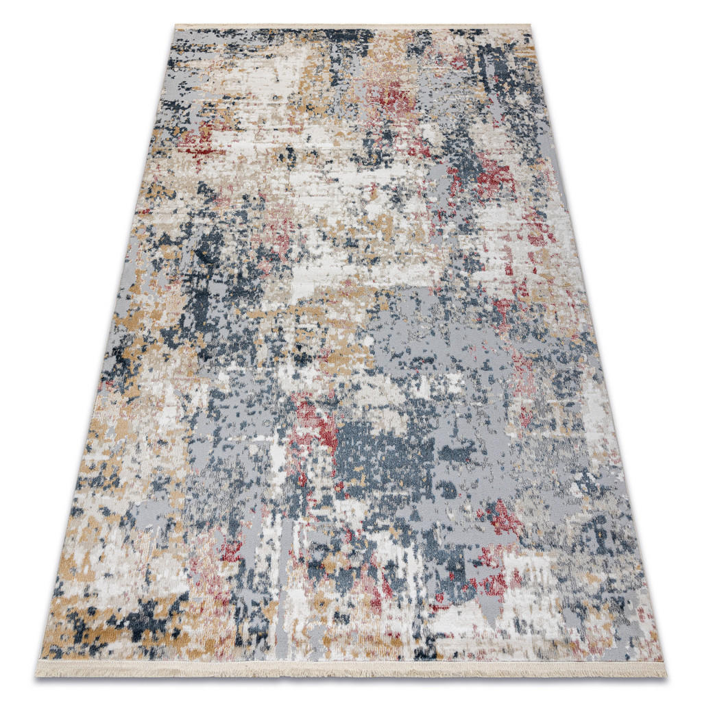 DISTIN 0123A covor modern roz / pudrat / alb - Ornament, vintage, franjuri 140/190 cm