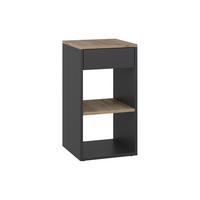 NACHTTISCH Dany Anthrazit 35 x 65 cm mit 1 Schublade - Honigeiche/Anthrazit, Holzwerkstoff (35/65/35cm) - Vicco