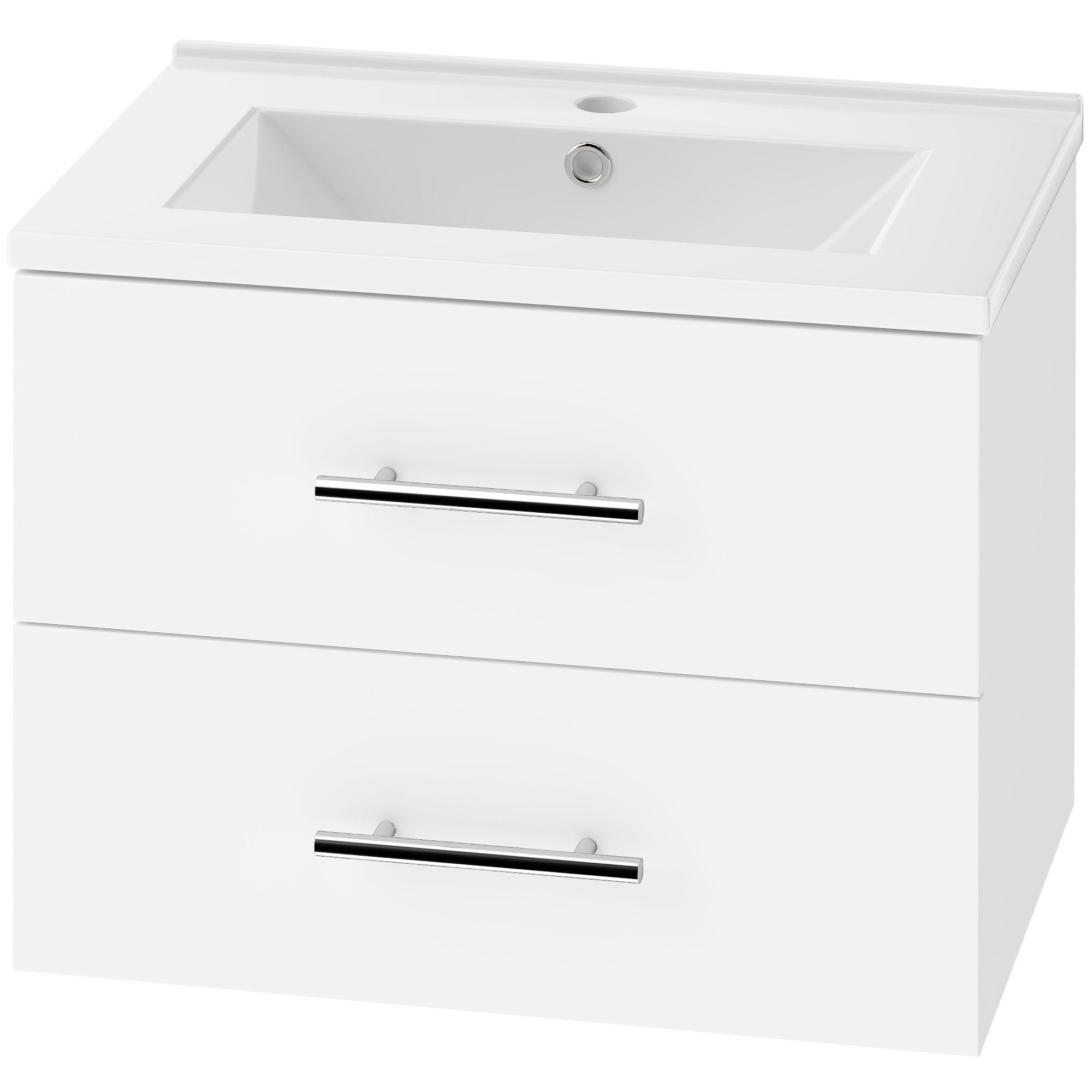 Homcom Waschtischunterschrank Weiß 40x48x61 cm