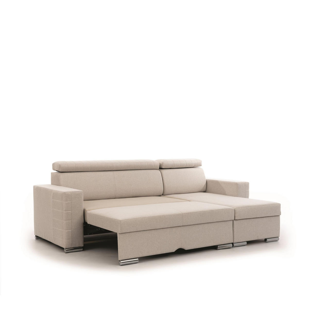ECKSOFA Canton In Liverpool - Creme, Holzwerkstoff/Textil (260/173cm) - Fun Möbel