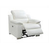 RELAXSESSEL Fernsehsessel elektrisch - Leder - Elfenbeinfarben - ARENA III - Weiß, Leder (104/86/100cm) - Vente-Unique