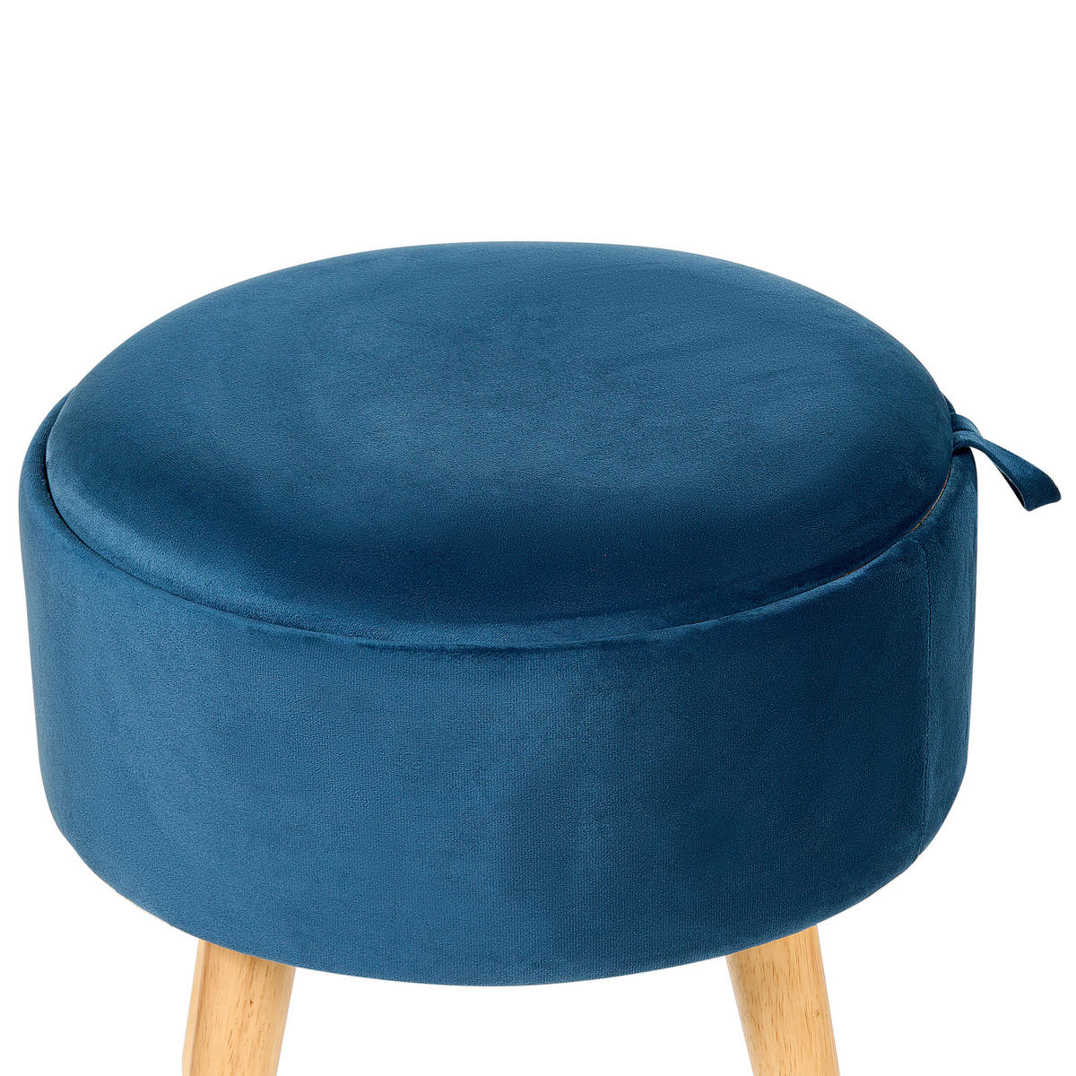 HOCKER Neely 39/39/43 cm - Blau, Textil (39/43/39cm) - Beliani