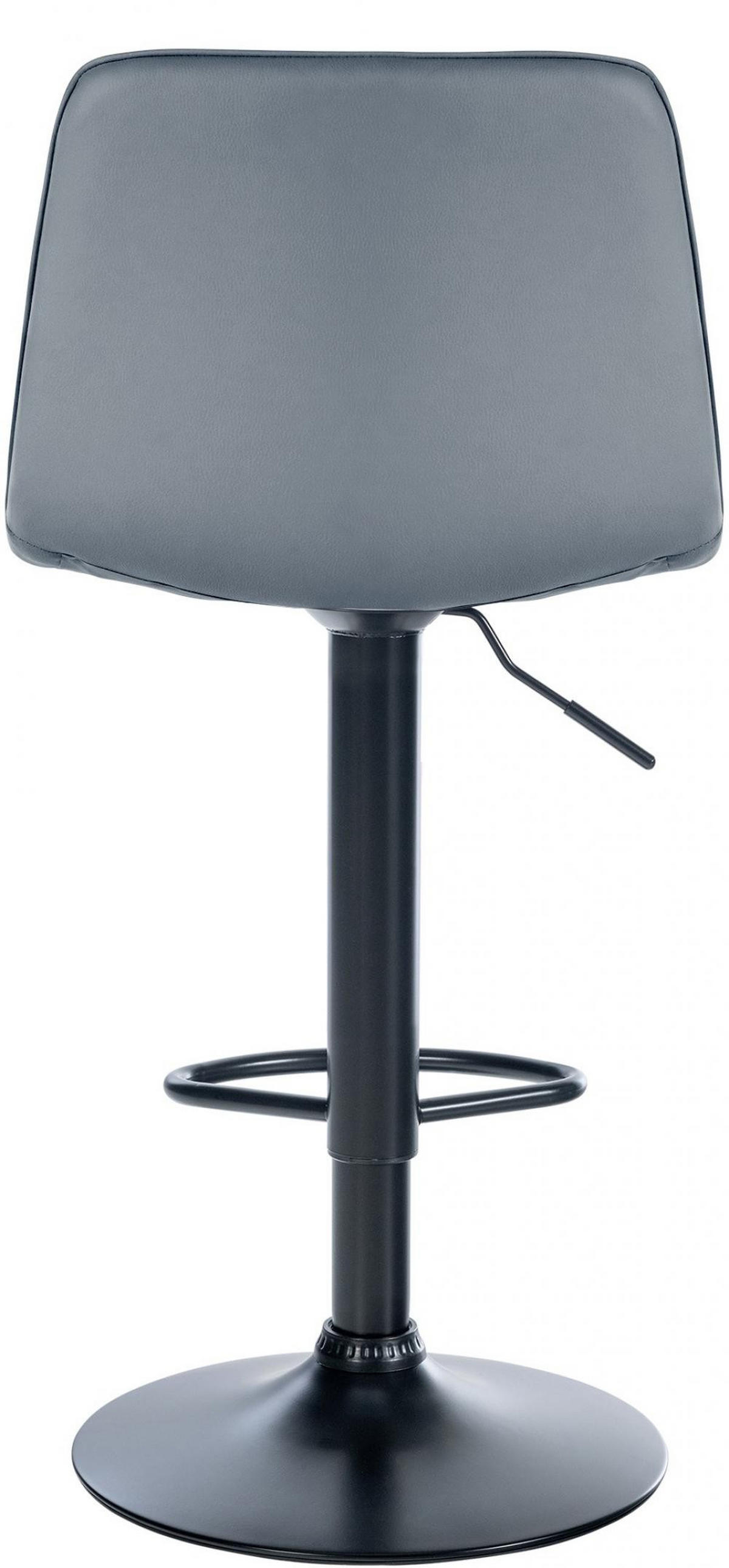 BARHOCKER Lederlook grau - Schwarz/Grau, Textil/Metall (45/89/46cm) - CLP
