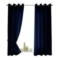 VORHANG 2ER SET BERLIN HxB 175x140cm Dunkelblau - Dunkelblau, Textil (140/175/175cm) - Gardinenbox