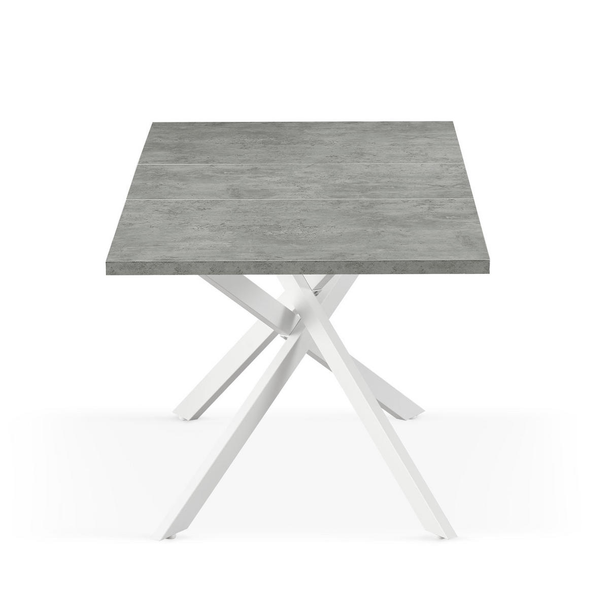 ESSTISCH BEA 120-160/80/76 cm Beton - Anthrazit, Holz (80/120/76cm) - B&D Home