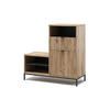 SCHUHSCHRANK Eliza Viking Oak 100 x 98.5 cm mit Tür und Schublade - Eichefarben, Holzwerkstoff (100/98.5/40cm) - Vicco