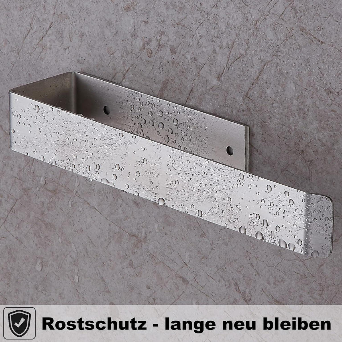 HANDTUCHHALTER Edelstahl gebürstet 20 cm - Grau, Metall (6.6/4.2/23.5cm)
