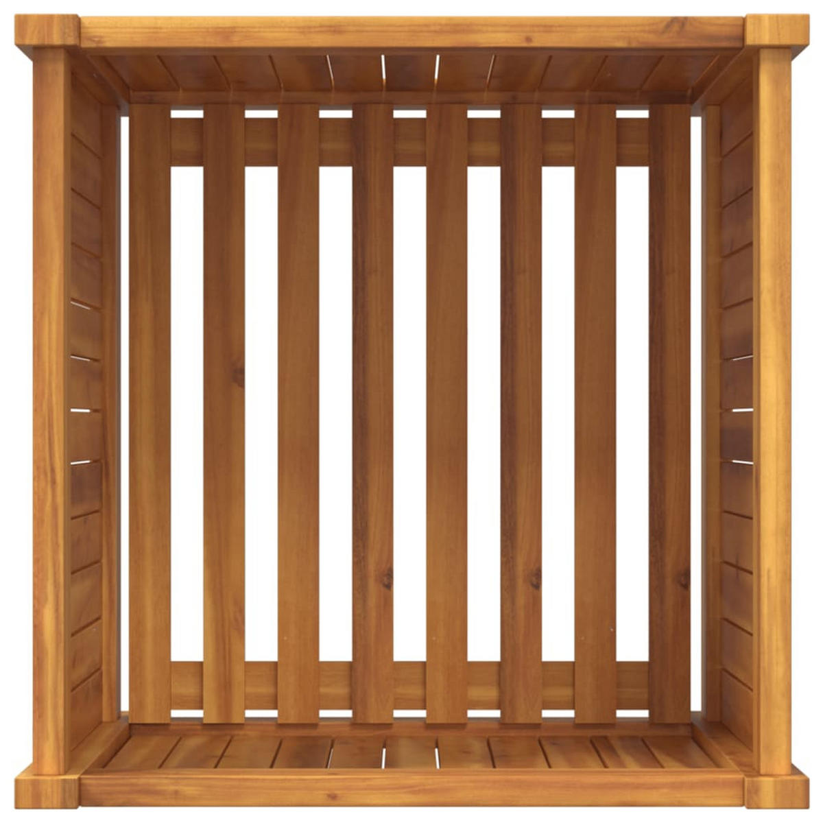 PFLANZKÜBEL Mit Einlage 50/50/50 Cm Massivholz Akazie - Braun, Holz (50/50/50cm) - vidaXL