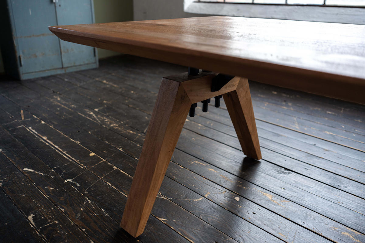 ESSTISCH MIT SCHWEIZER KANTE WOODY Braun Akazie - Schwarz/Braun, Akazienholz/Holz (200/100/78cm) - KAWOLA