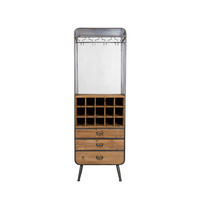 WEINSCHRANK Vino Eisen - Braun, Holz (56/170/38cm) - Dutchbone