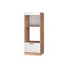 MIKROWELLENSCHRANK Fame-Line Weiß Landhaus 60 cm - Honigeiche/Weiß, Holzwerkstoff (60/153.6/58.1cm) - Vicco