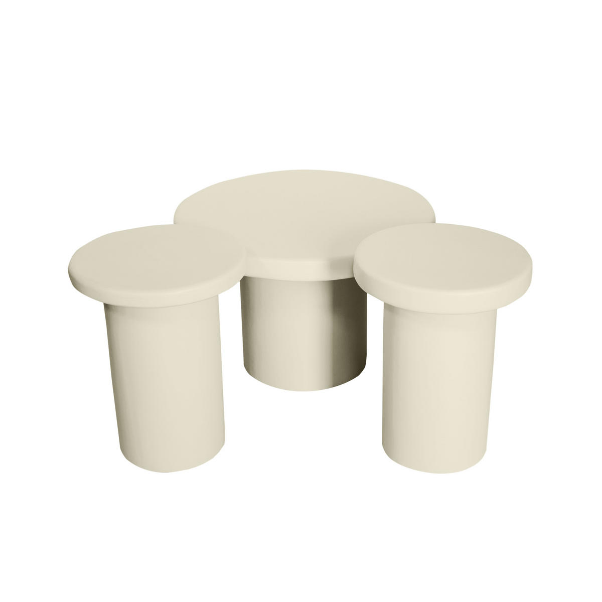 COUCHTISCH Inka Mangoholz 70 cm / 70 cm Sand - Sandfarben, Holz (70/70/45cm)