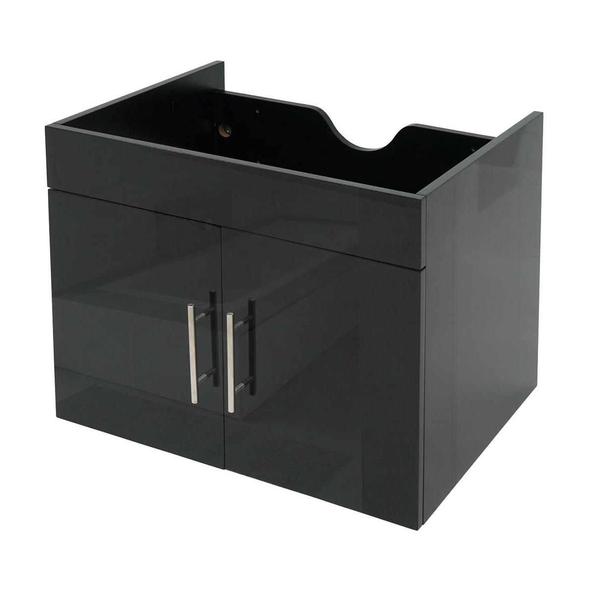WASCHBECKENUNTERSCHRANK Schwarz - Schwarz, Holzwerkstoff (59/48/46cm) - MCW
