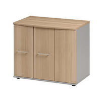 AUFBEWAHRUNG mit 3 Türen Jazz - Französische Herstellung - 120/80/74 cm - Apfelbaumfarben, Holzwerkstoff (80/74/120cm) - Calicosy