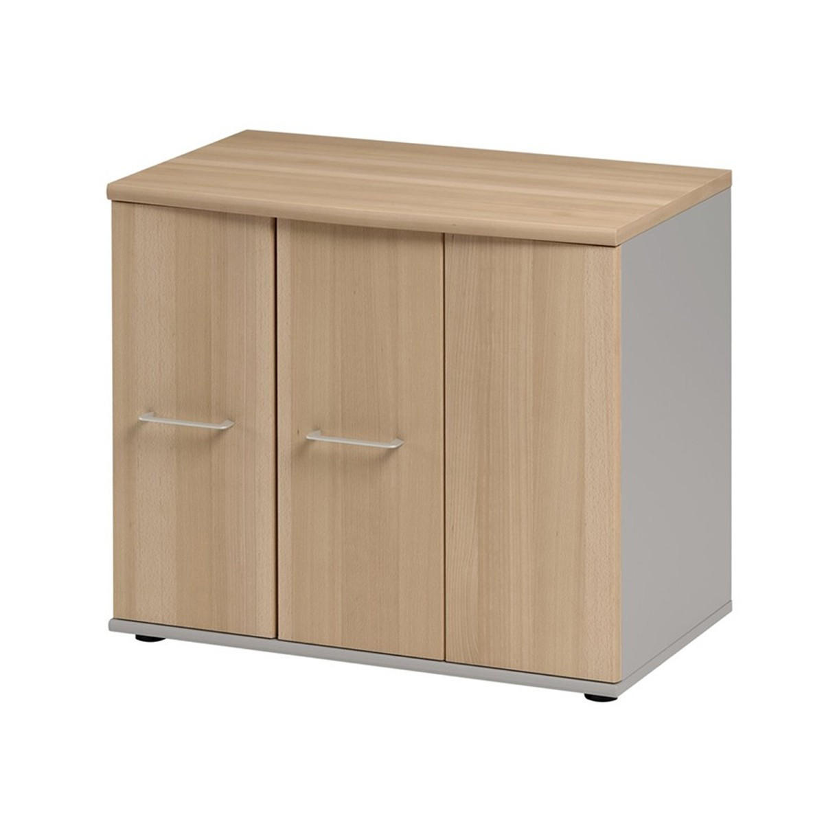 AUFBEWAHRUNG mit 3 Türen Jazz - Französische Herstellung - 120/80/74 cm - Apfelbaumfarben, Holzwerkstoff (80/74/120cm) - Calicosy