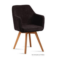 ARMLEHNSTUHL (8er-Set) Dolli 57x87x60 Eiche geölt/Espresso - Eichefarben/Dunkelbraun, Kunststoff (60/87/57cm) - 58aufmkessel