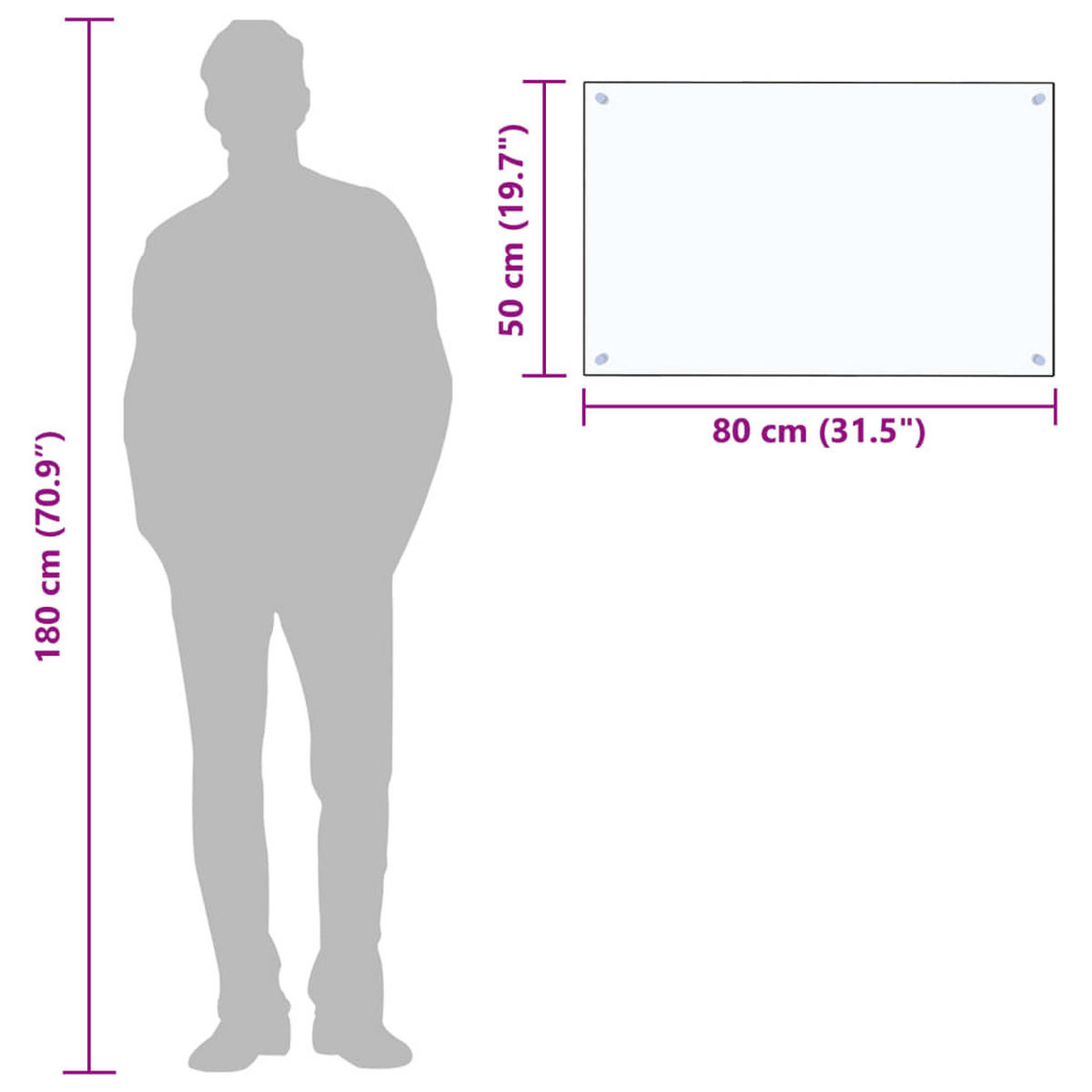 KÜCHENRÜCKWAND Glas 80x50 cm Transparent Wand-Spritzschutz - Transparent, Glas (80/50/0.6cm) - DELUKE