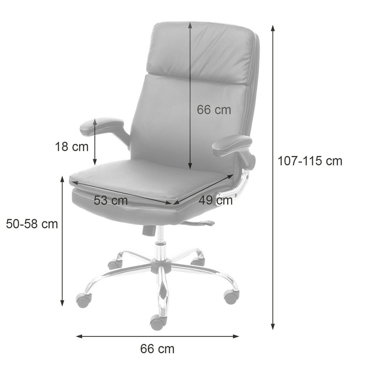 BÜROSTUHL Schwarz - Schwarz, Textil (72/115/80cm) - MCW