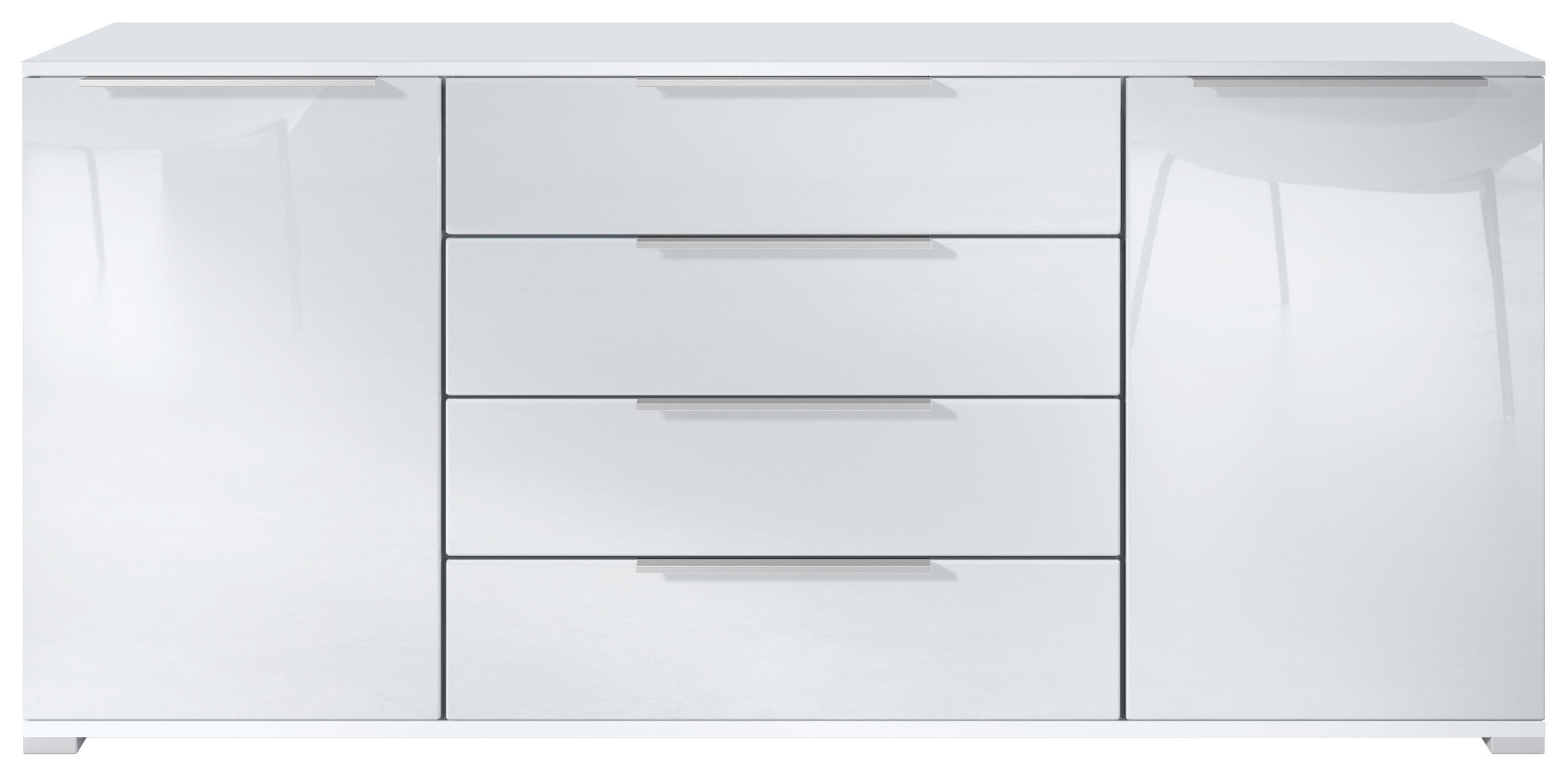 Vladon Sideboard Weiß Hochglanz 166.5x75.5x35 cm