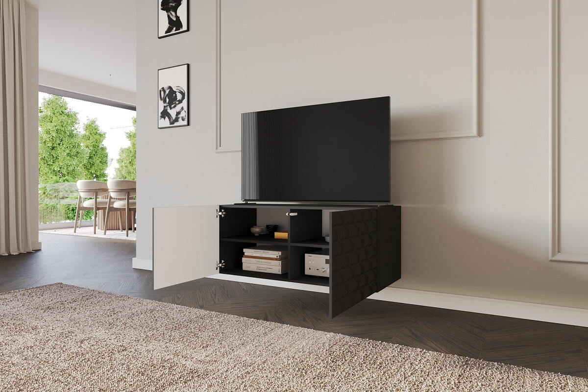 LOWBOARD VIRA-W 100x40x41 cm - Schwarz - Schwarz, Holzwerkstoff (100/40/41cm) - ALTDECOR