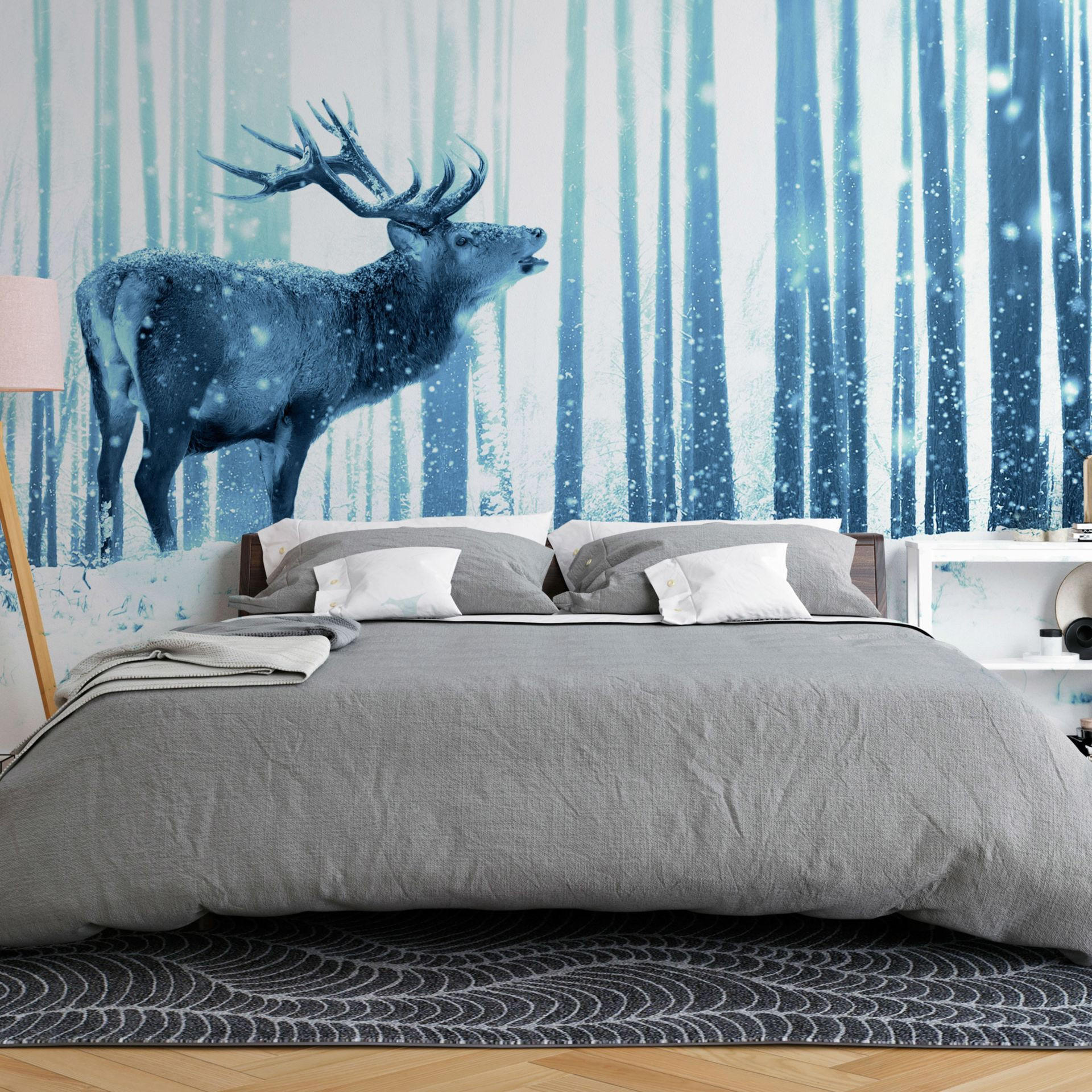 VLIESTAPETE Blau 300/210 cm - Blau/Weiß, Textil (300/1cm) - KUNSTLOFT