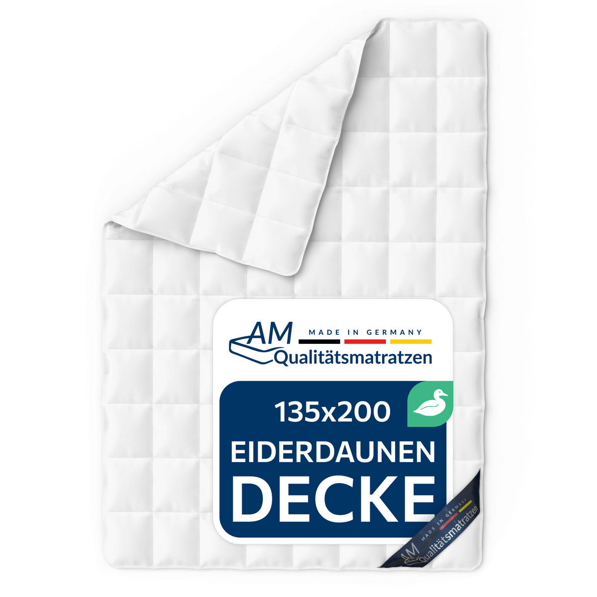 EIDERDAUNENDECKE 135/200 cm Weiß - Weiß, Textil (135/200cm) - AM Qualitätsmatratzen