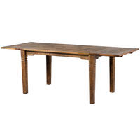 ESSTISCH mit Ansteckplatten Mango 140-180x90x76 dunkelbraun geölt RODEZ #124 - Dunkelbraun, Holz (140/90/76cm) - Massivmoebel24